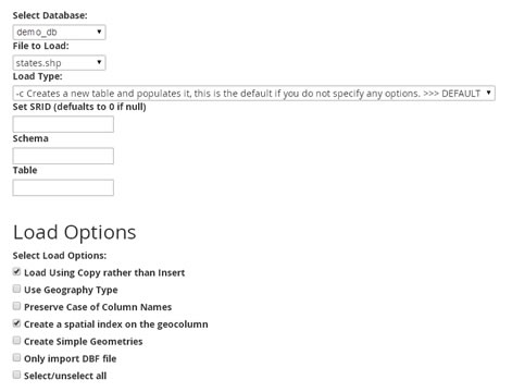 shp2pgsql